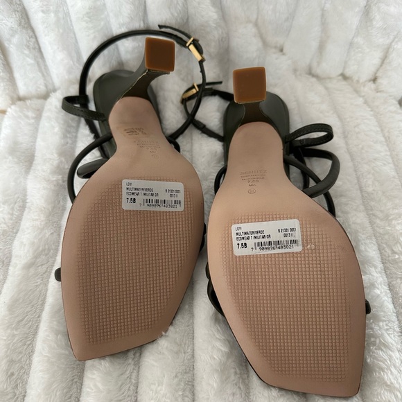 SCHUTZ Dark Green Strappy Heels - Picture 7 of 8